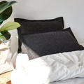 Poszewka  MOYHA Pięknie Prosta prostokątna antracytowa
