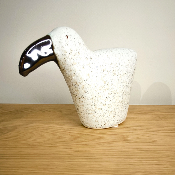 TUKAN ceramiczny biały średni