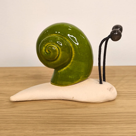 Ślimak ceramiczny zielony