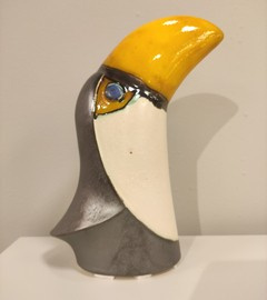 TUKAN ceramiczny żółty mały