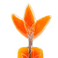 Kwiat szklany mały 20 pomarańczowy