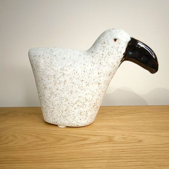 TUKAN ceramiczny biały średni