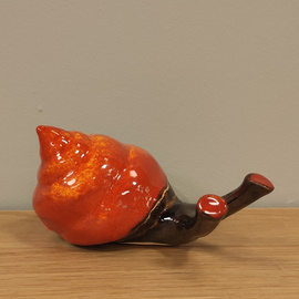 Ślimak ceramiczny mały czerwony pion