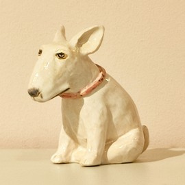 Bulterier ceramiczny  biały