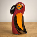 Papuga ceramiczna czerwona mała