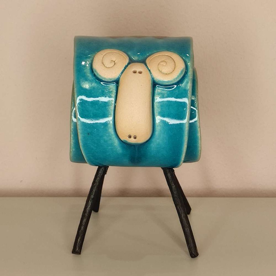 BARANEK ceramiczny turkusowy mały