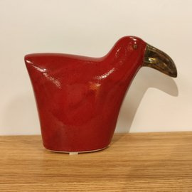 TUKAN ceramiczny czerwony duży