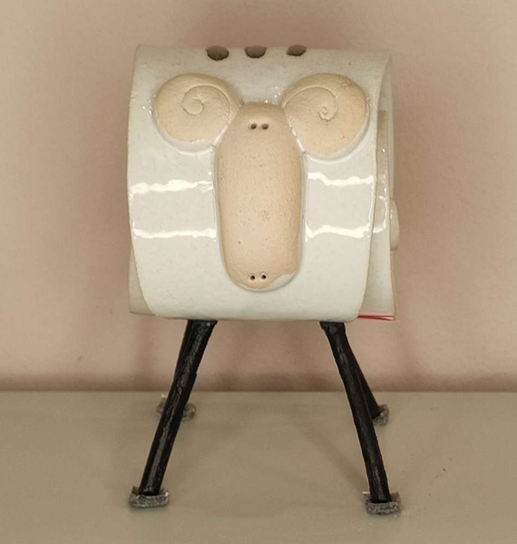 BARANEK ceramiczny biały mały