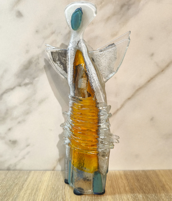 ANIOŁ szklany wielobarwny 2 ŁośDESIGN