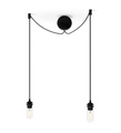 Podwójne zawieszenei do lamp UMAGE Cannonball Cluster 2 czarne