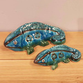 KAMELEON ceramiczny mały turkusowy