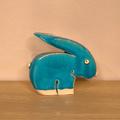 Zając ceramiczny turkusowy