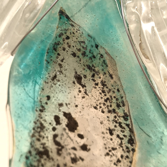 ANIOŁ szklany turkusowy wiszący ŁośDESIGN