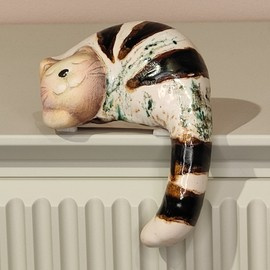 KOT ceramiczny śpiący biały