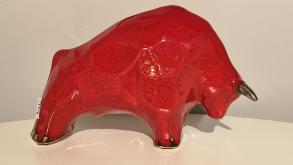 BYK ceramiczny kanciasty średni czerwony