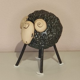 BARANEK ceramiczny KULKA czarny mały