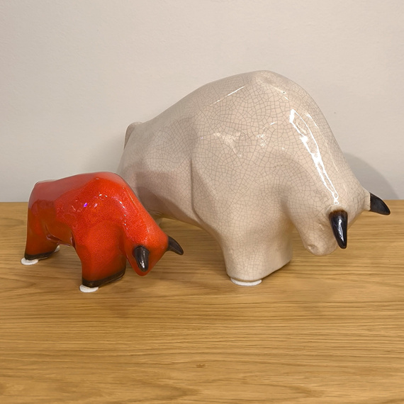 BYK ceramiczny kanciasty średni czerwony