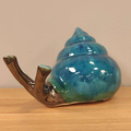 Ślimak ceramiczny duży turkusowy pion