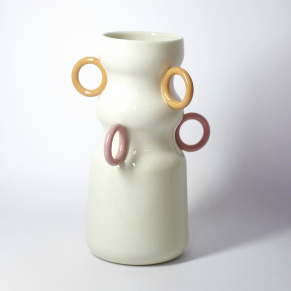 Wazon TWIST z żółto-fioletowym