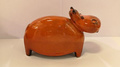  HIPOPOTAM ceramiczny pomarańczowy