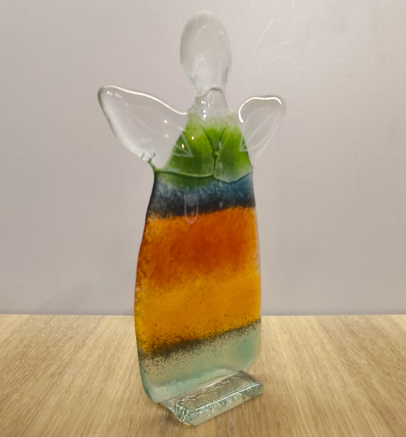 ANIOŁEK szklany wielokolorowy 1