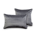 PODUSZKA aksamitna Dark Grey 40x60 cm