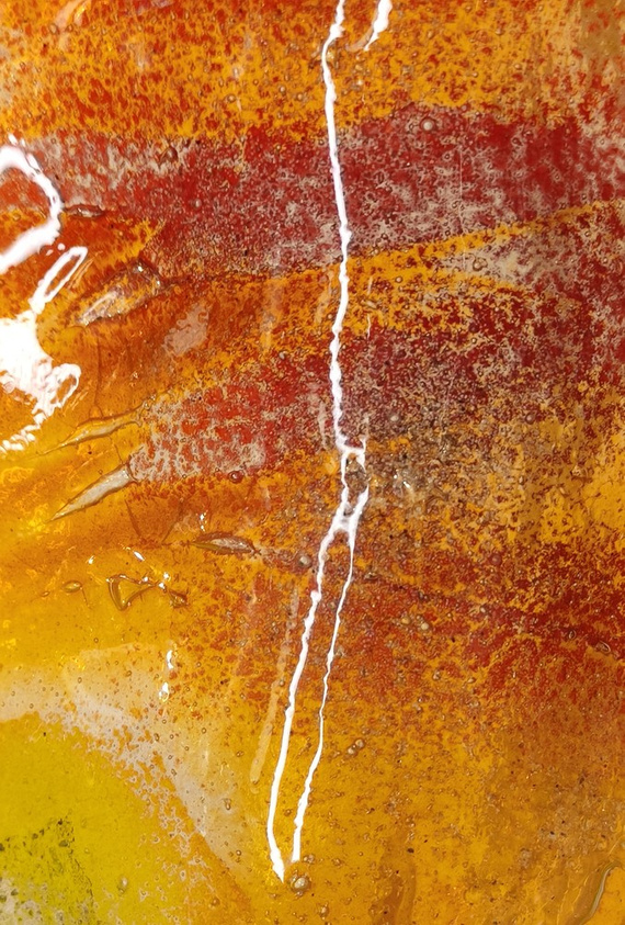 KOT szklany siedzący pomarańczowy ŁośDESIGN