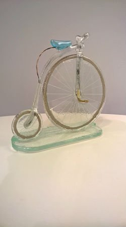 ROWER szklany bicykl bezbarwny