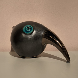 Ptak DZIOBAK ceramiczny grafitowy A