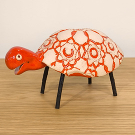 ŻÓŁW ceramiczny czerwony