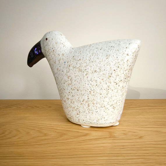 TUKAN ceramiczny biały średni