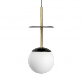 Lampa wisząca PLAAT A czarna-mosiądz